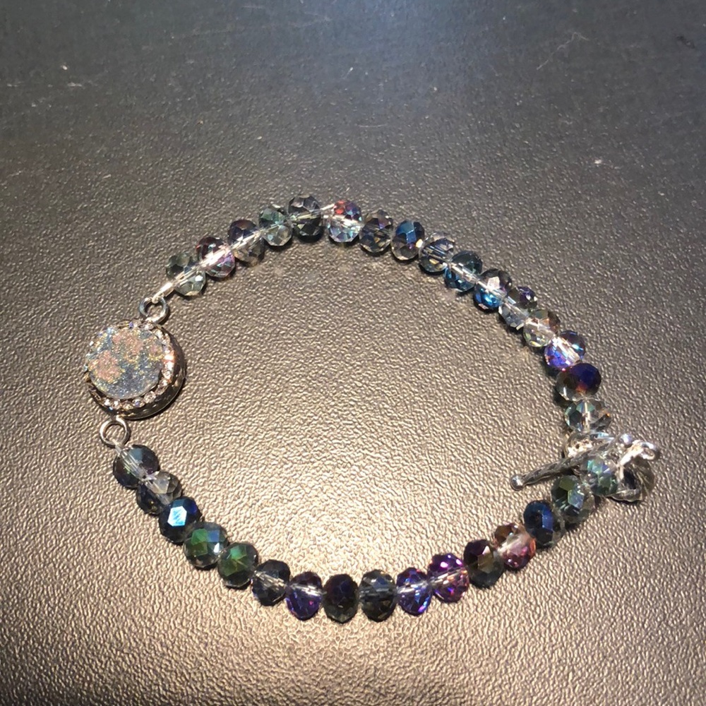 Mystic topaz druzy bracelet